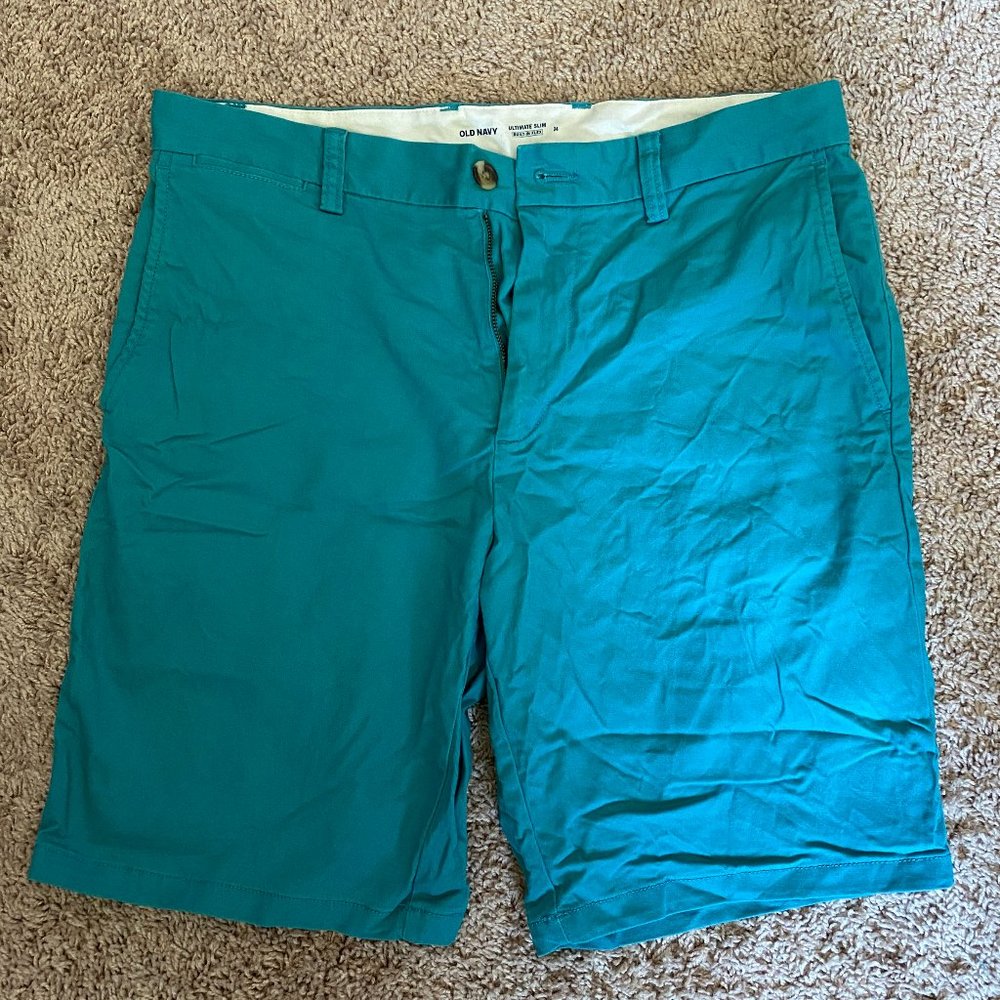Old Navy Ultimate Slim Teal Shorts